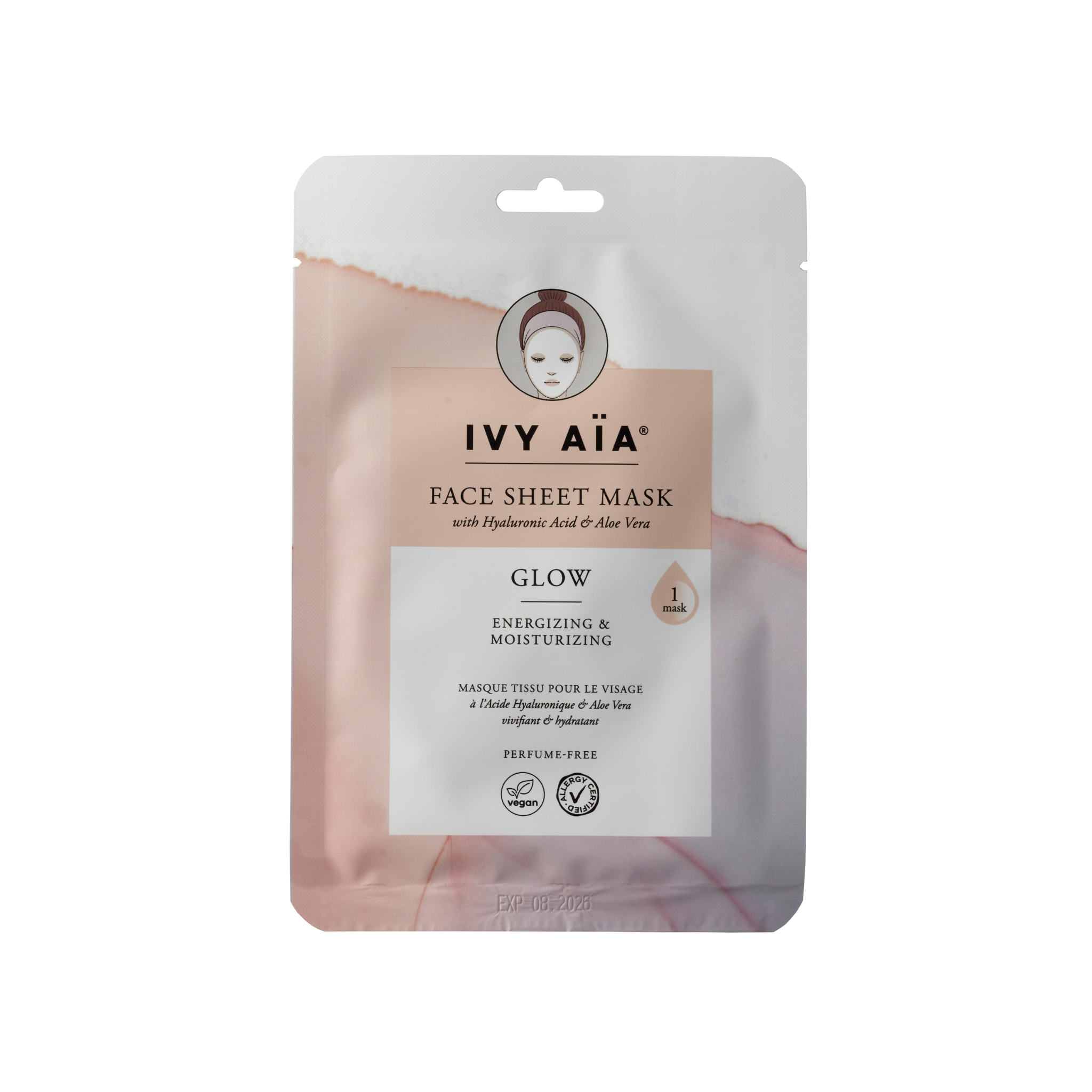 Ivy Aïa Face Sheet Mask Glow with Aloe Vera & Probiotics