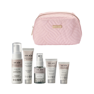 Ivy Aïa Travel Size Kit + Cosmetic Bag, Soft Pink