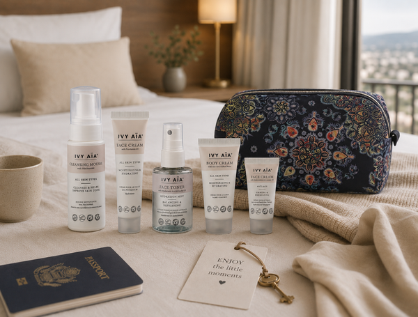 Ivy Aïa Travel Size Kit + Cosmetic Bag, Ganja