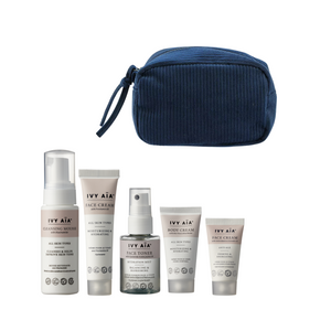 Ivy Aïa Travel Size Kit + Cosmetic Bag, Elodie - Royal Blue