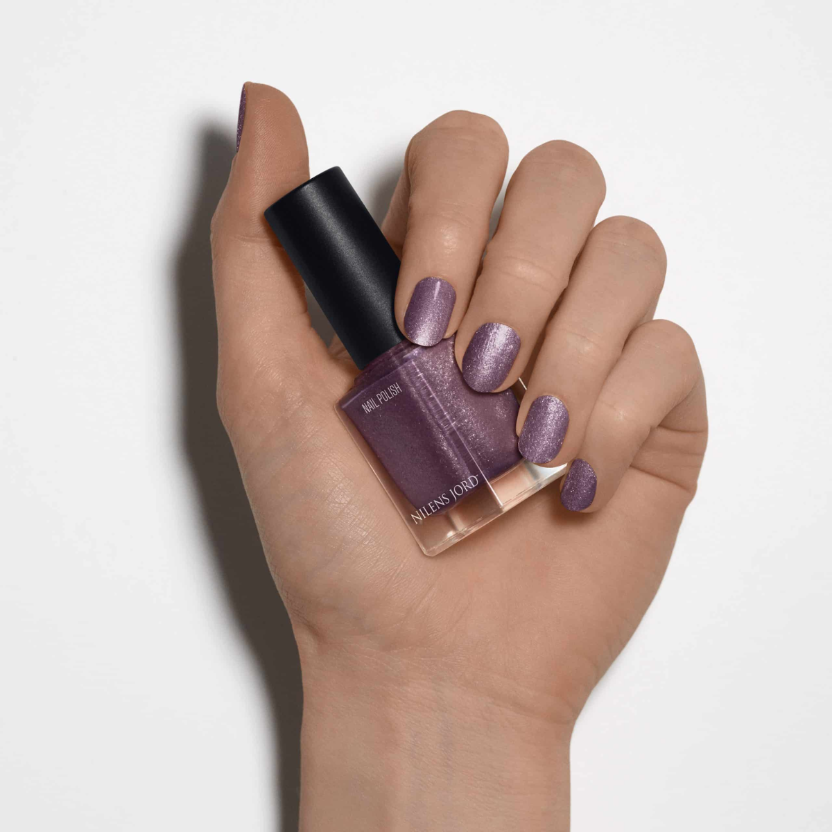Nilens Jord Nail Polish – Purple Glitter 7675